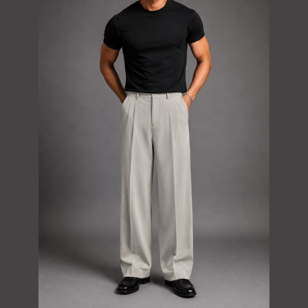 Men’s Formal Straight-Fit Trousers