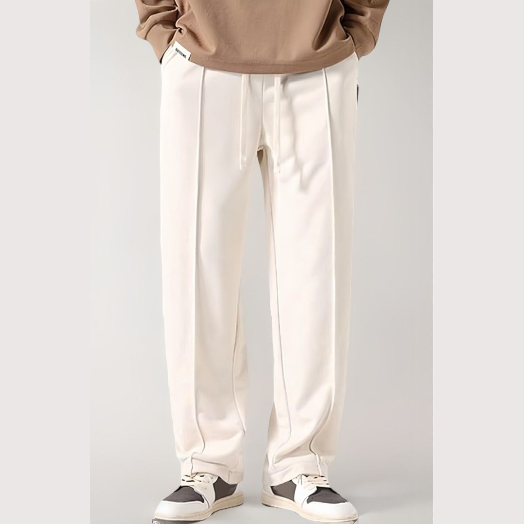 Men’s White Relaxed-Fit Lower