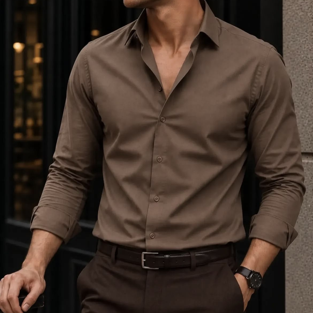 Men’s Brown Formal Shirt