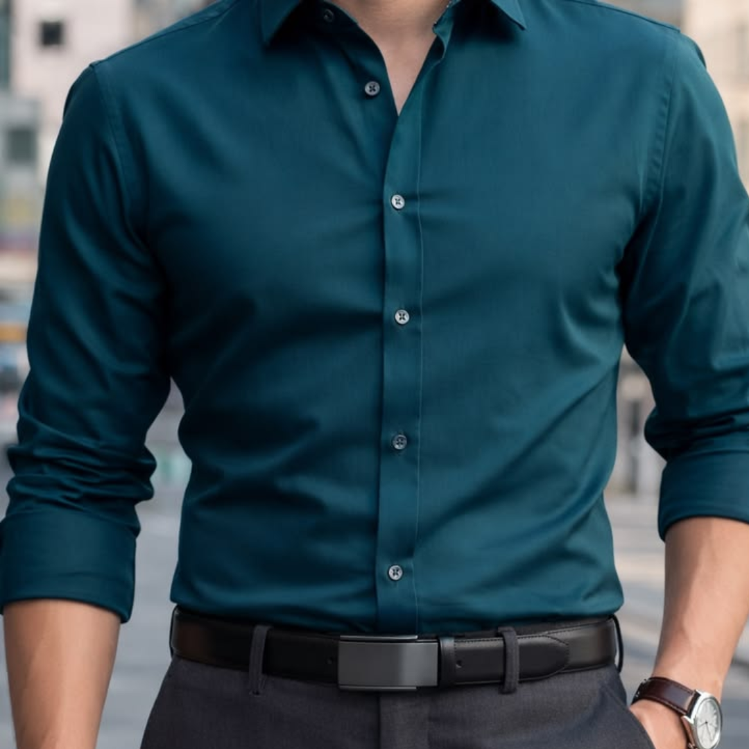 Men’s Teal Blue Formal Shirt
